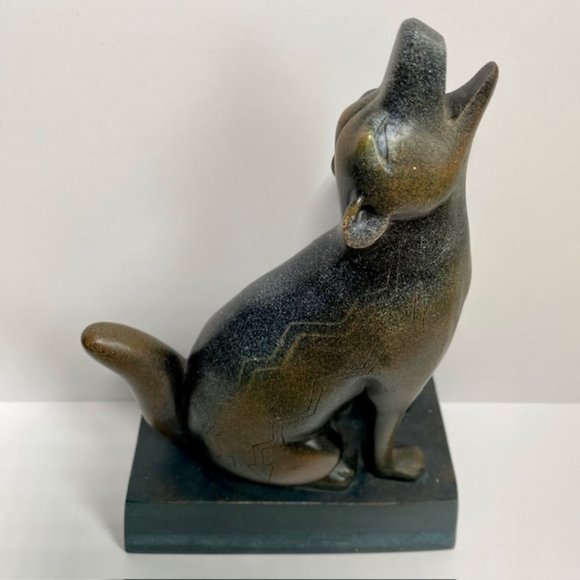 Southwestern/Native American Wolf Sculpture - Vintage - Picture 2 of 12